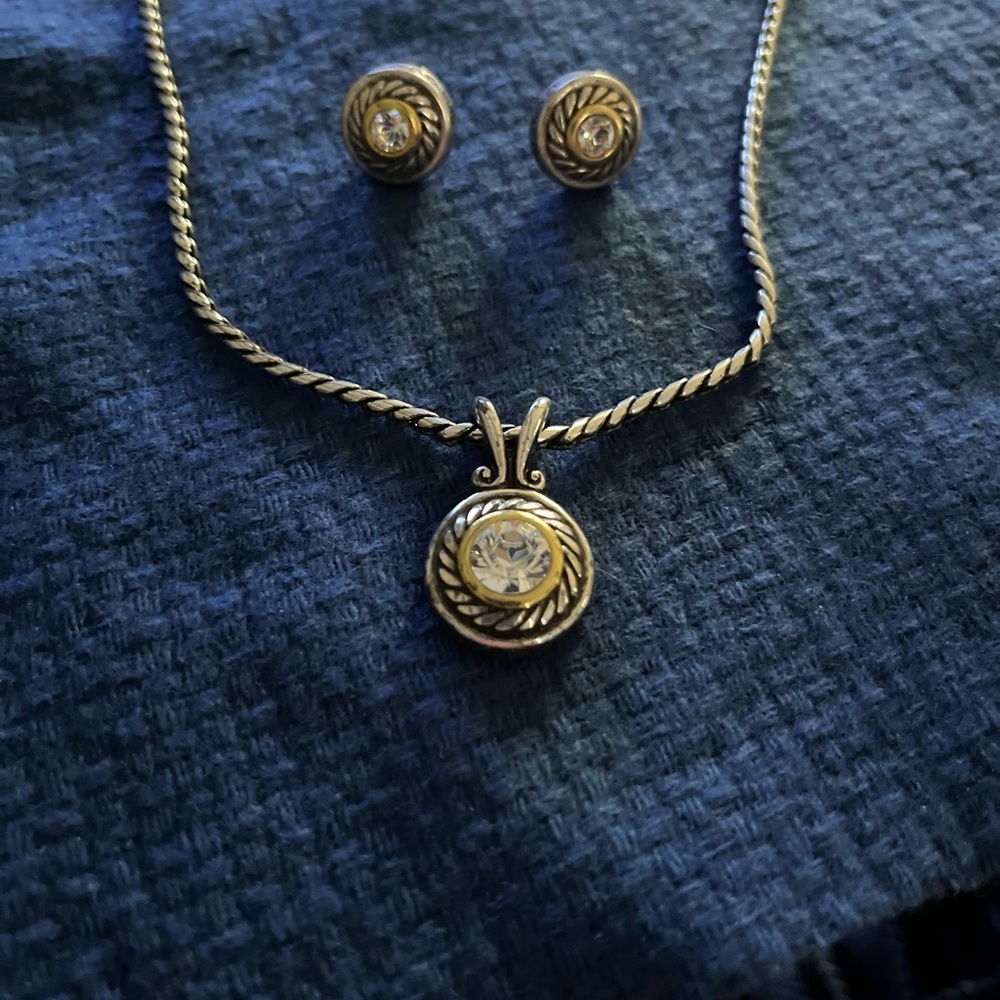 Brighton Gold and Silver Pendant Necklace Set